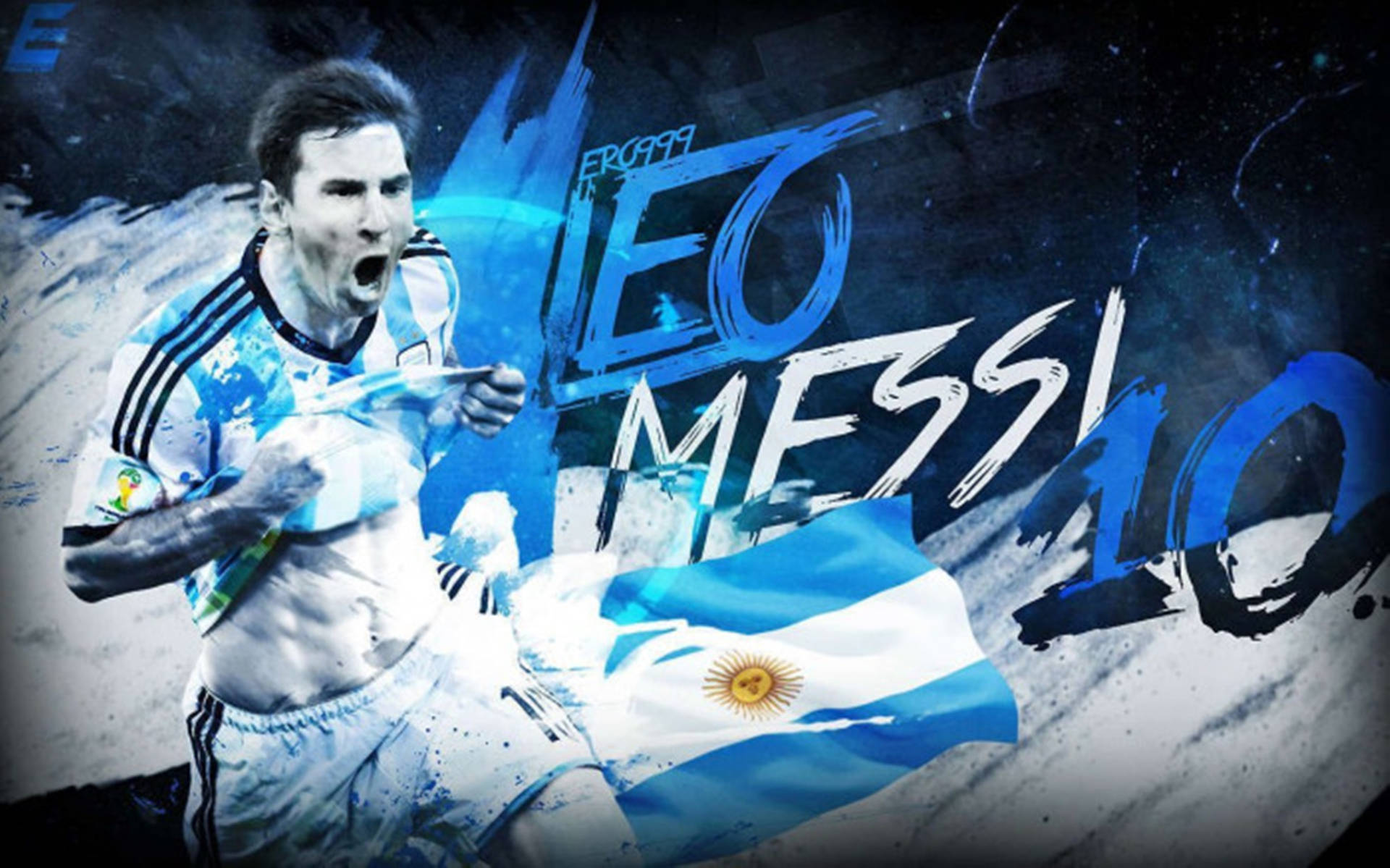 Messi Argentina Flag Poster Background