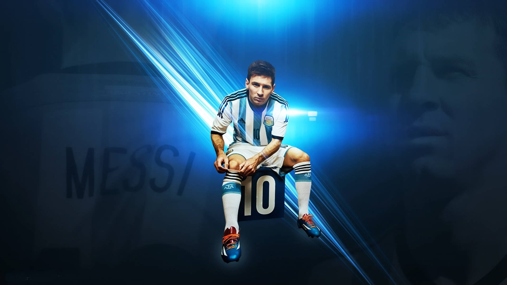 Messi Argentina Football Star Background