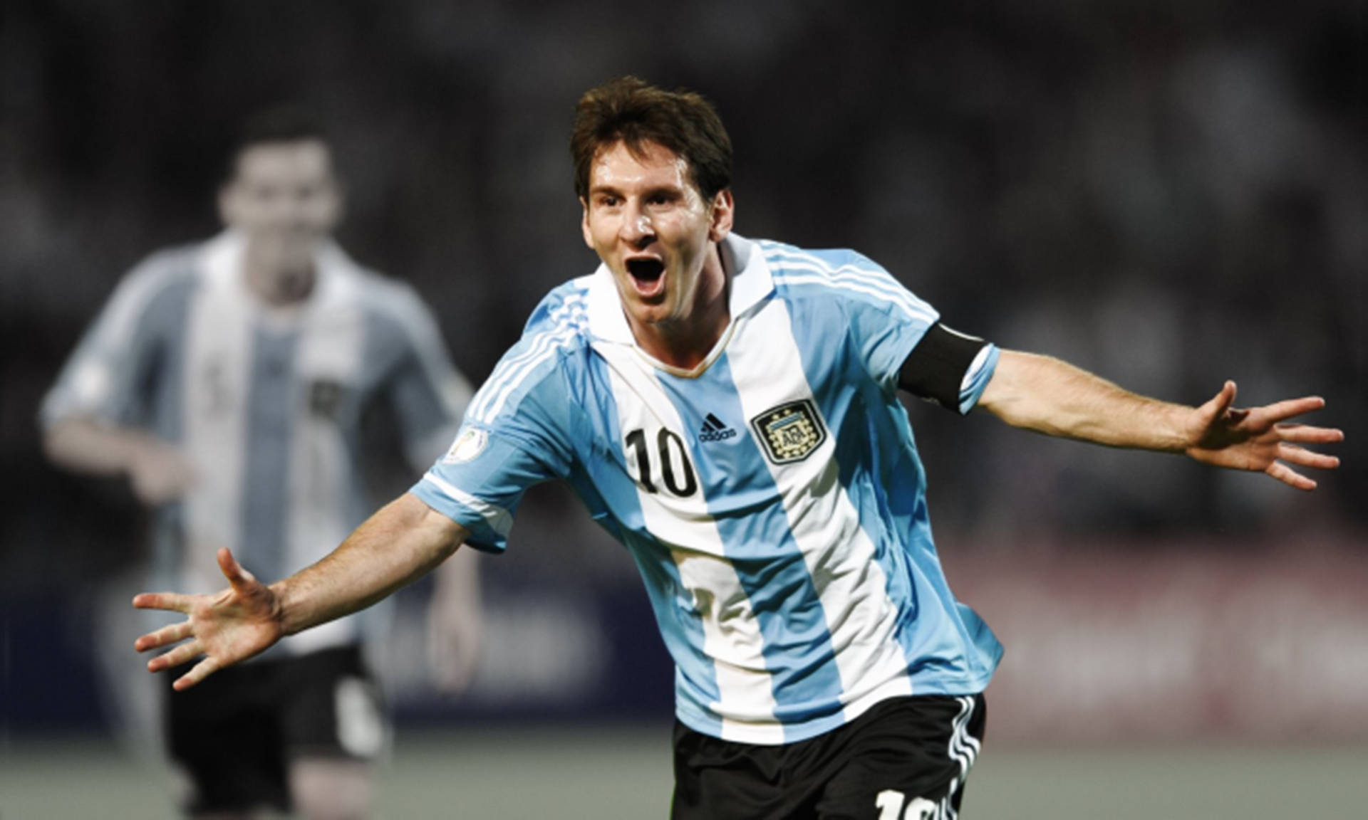 Messi Argentina Game Celebration Background