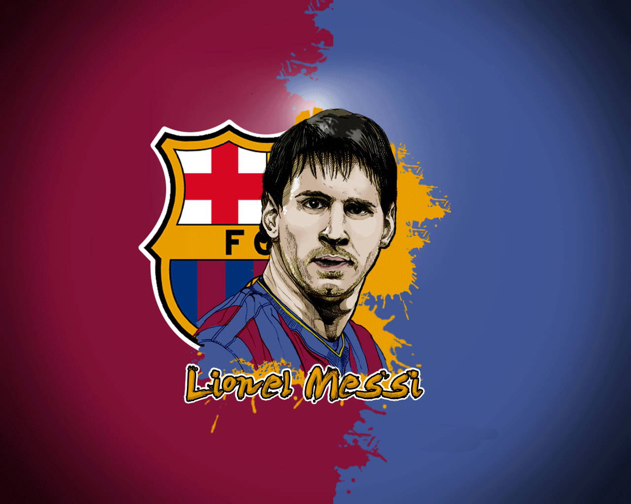 Messi Fc Barcelona Art Background