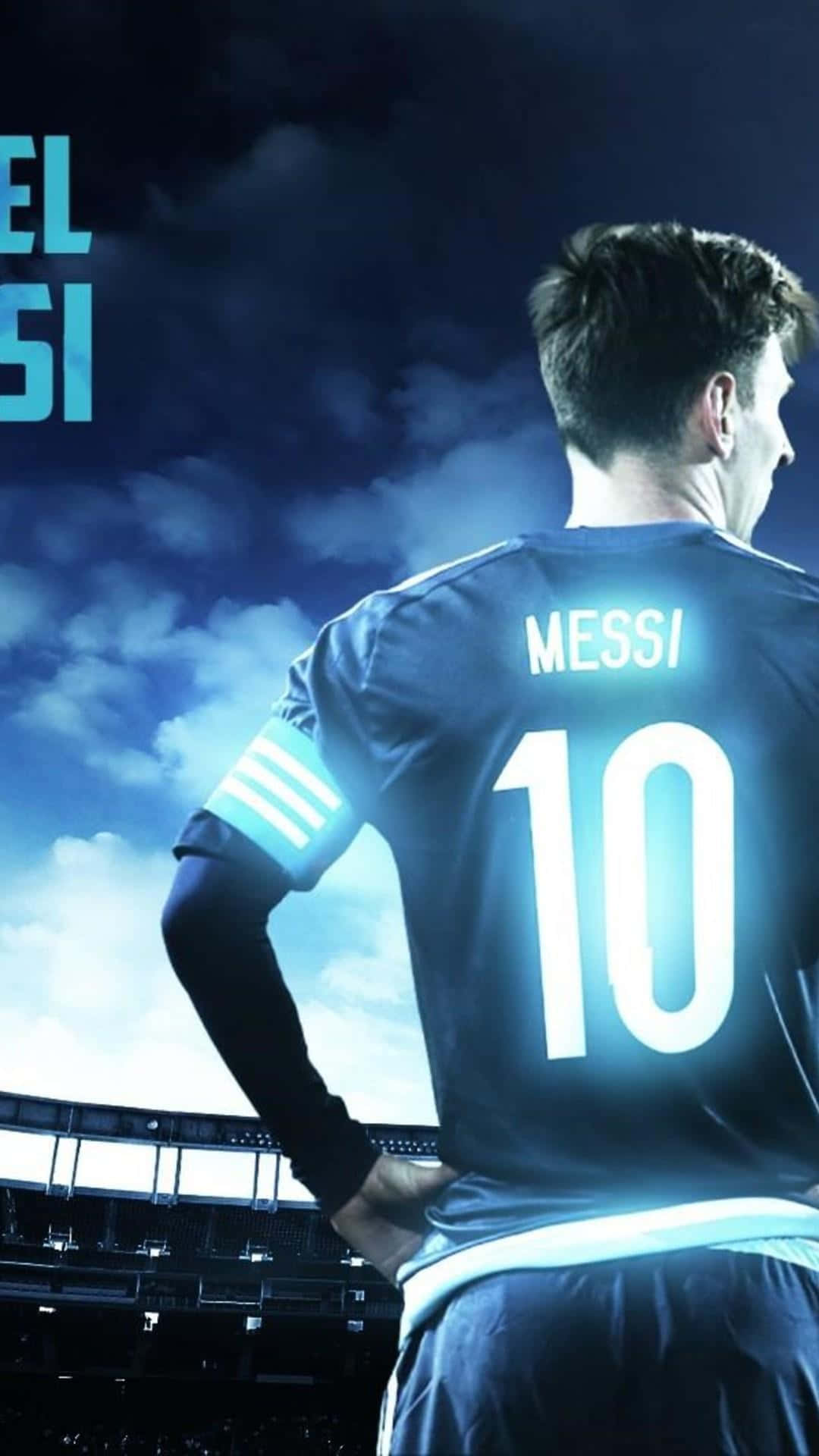 Messi Iphone Glowing Jersey Number Background