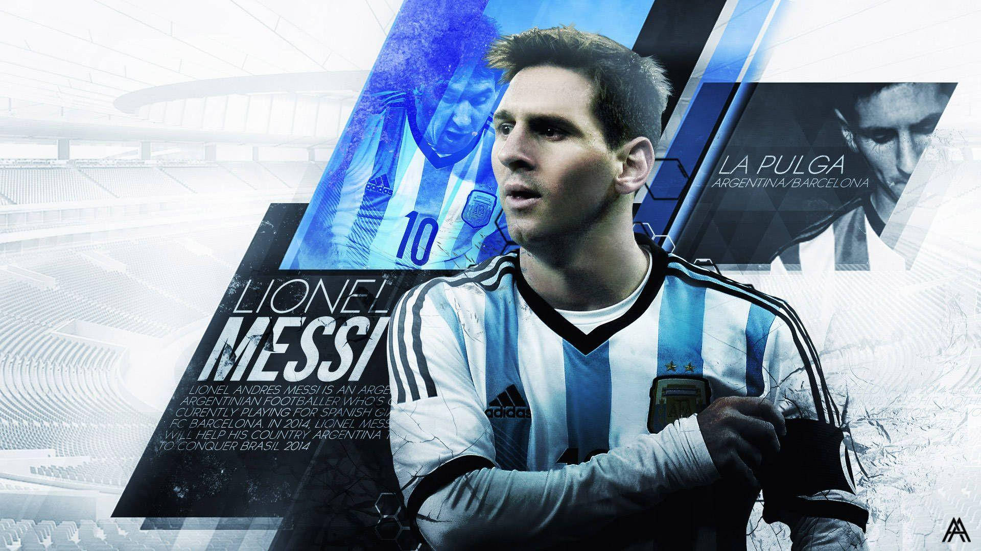Messi La Pulga Art Background