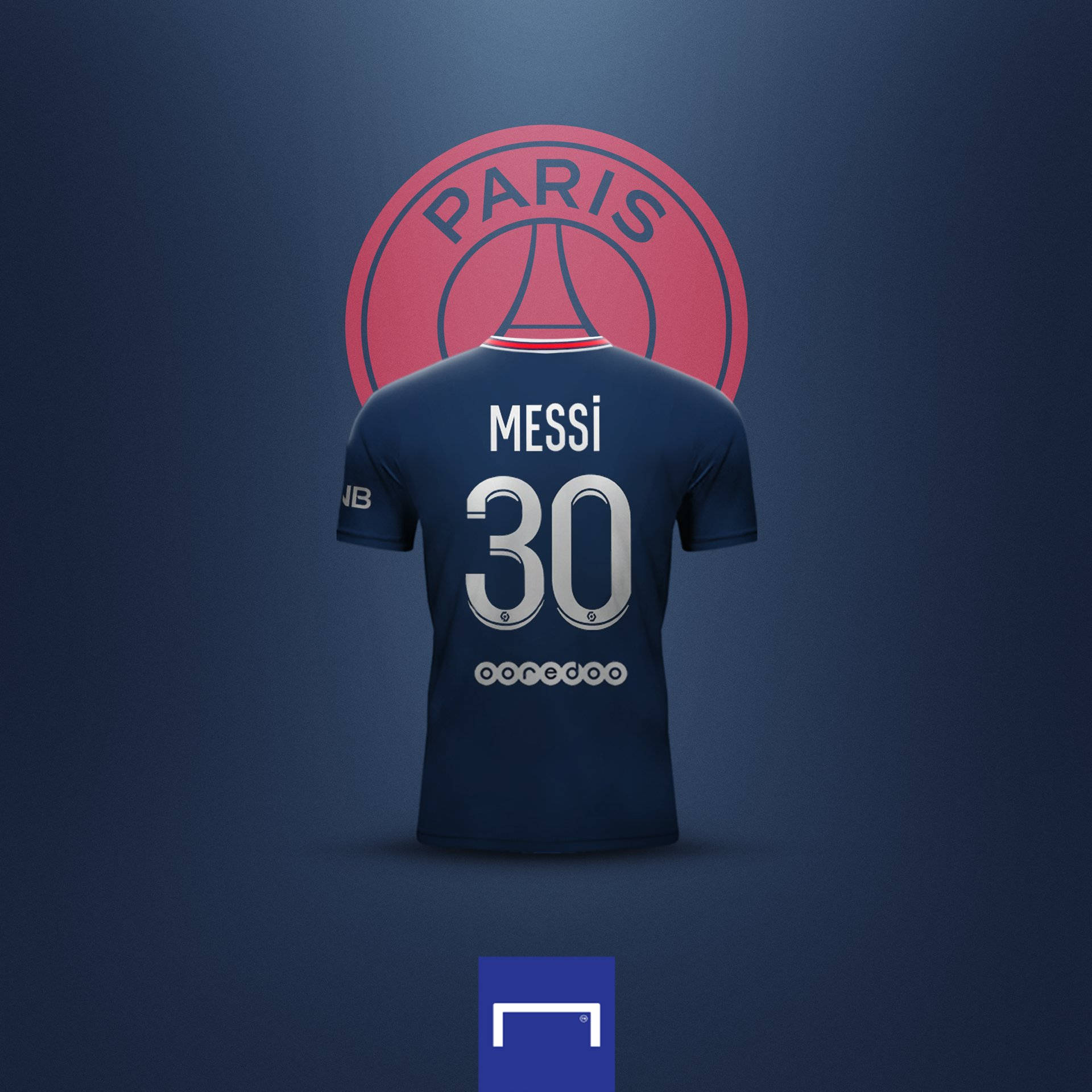 Messi Psg Blue Jersey Background