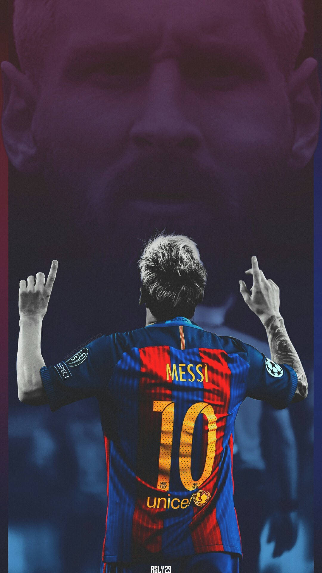 Messi Psg Pointing Up Background