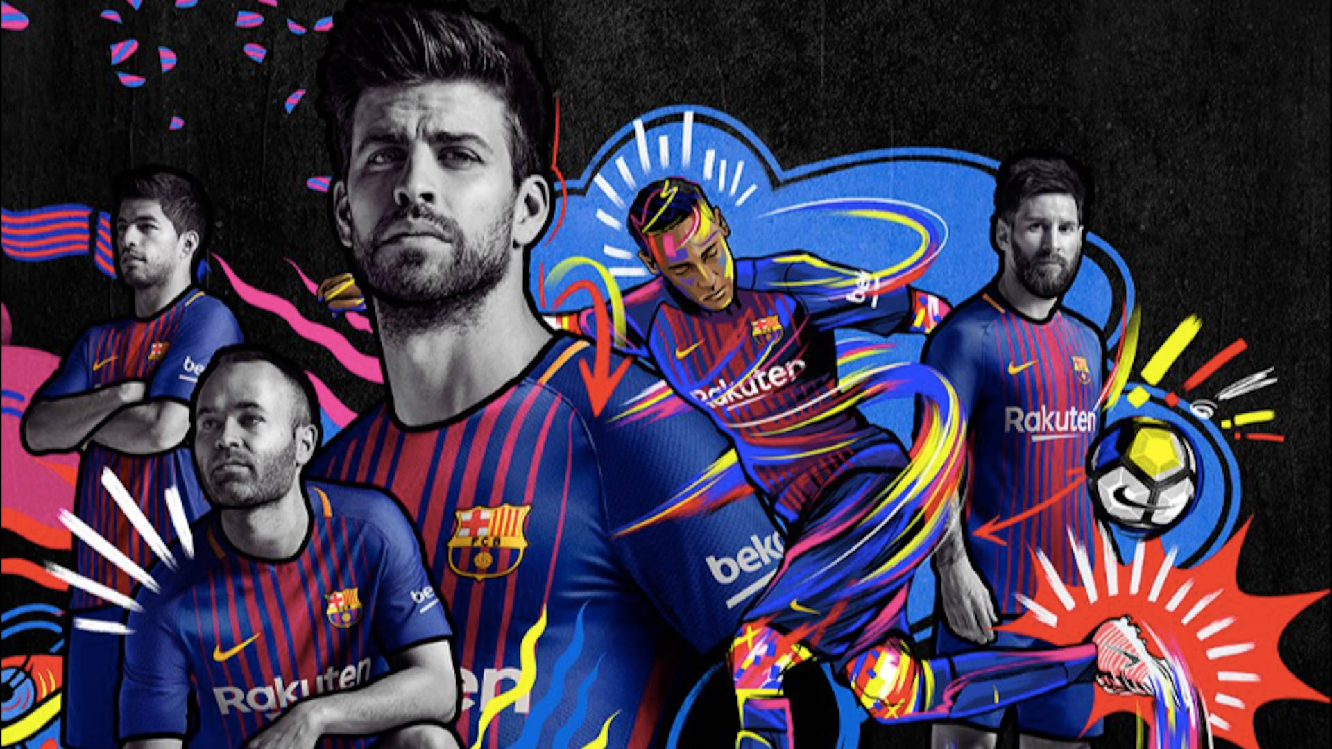 Messi Psg Team Art Background