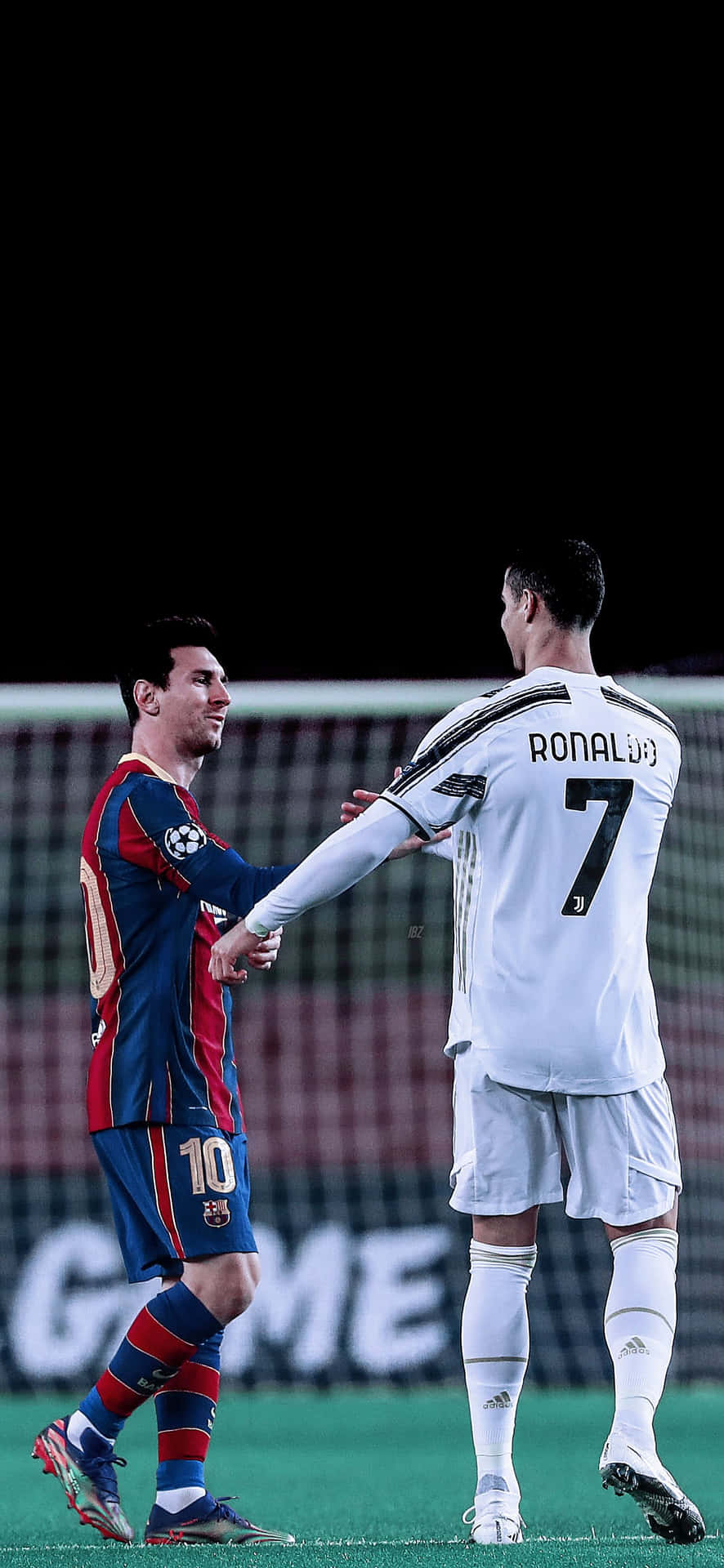 Messi Ronaldo Handshake4 K Background