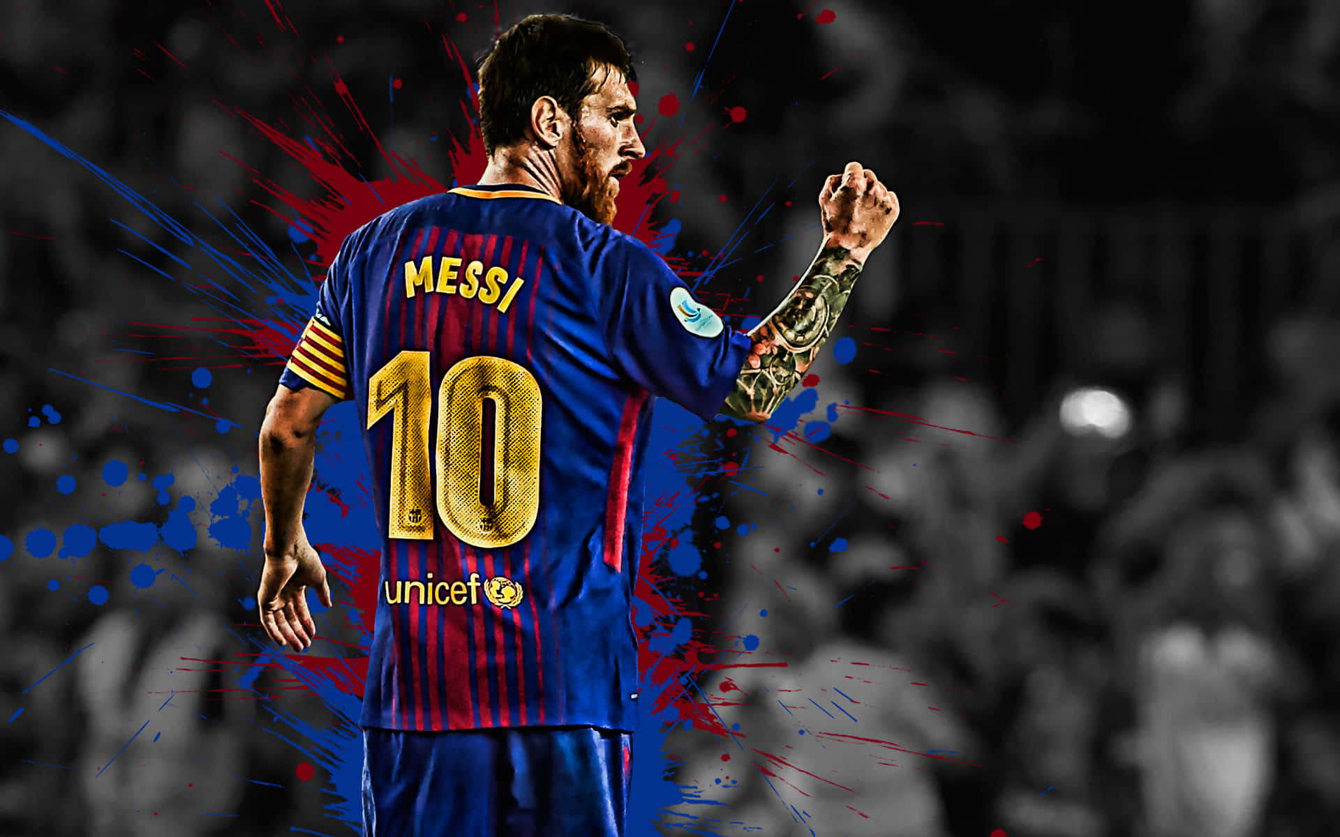 Messi Staying Cool Under Pressure Background