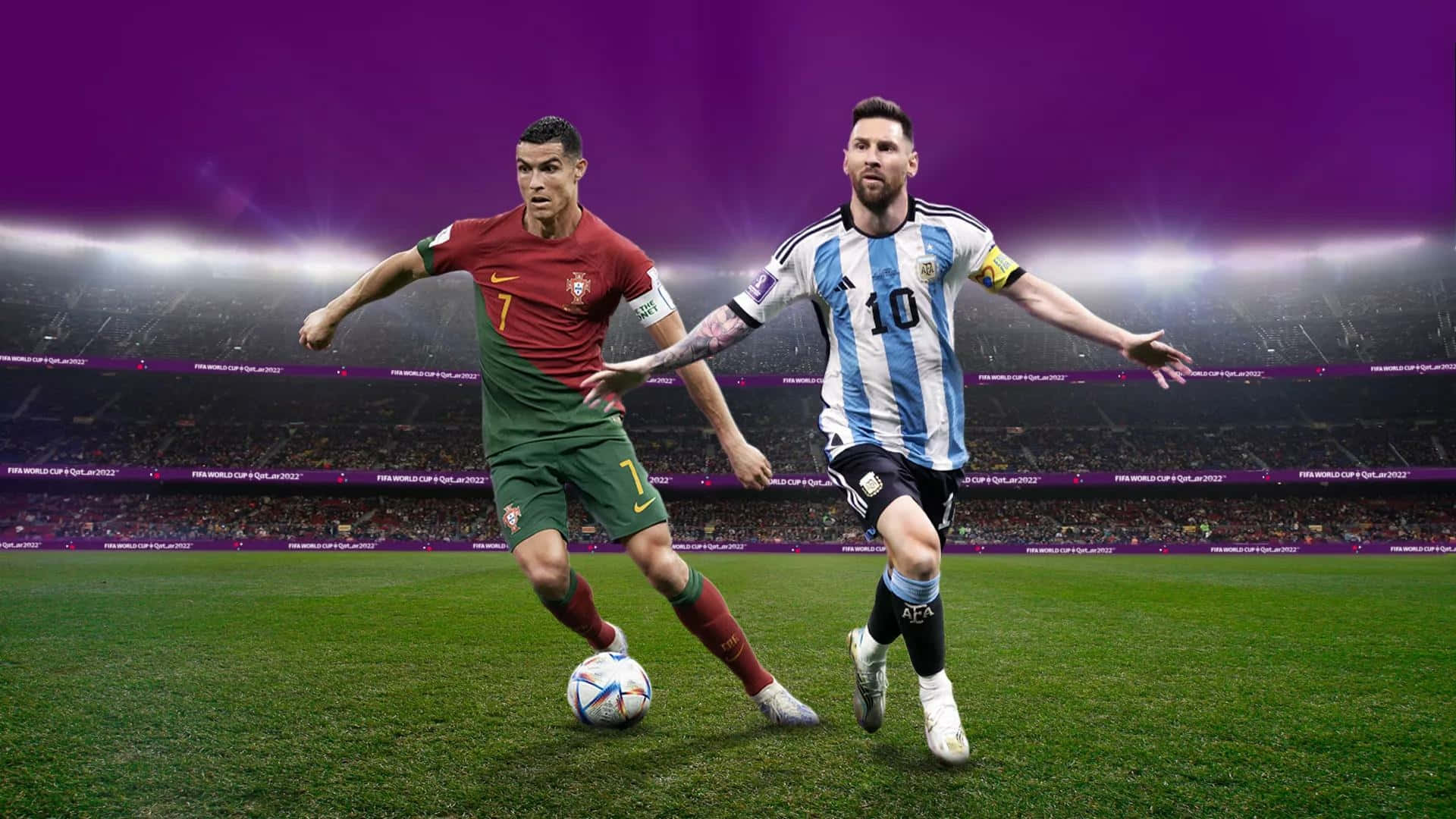 Messi_vs_ Ronaldo_ Stadium_ Showdown_4 K Background