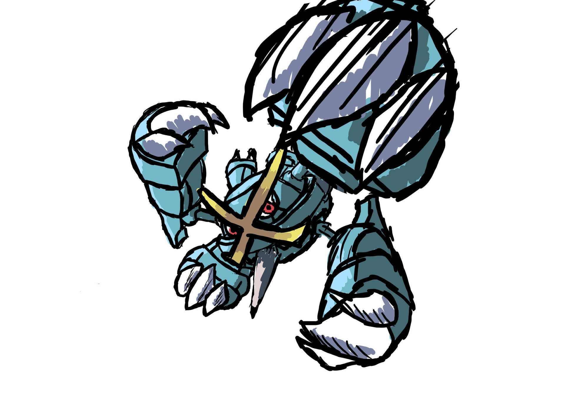 Metagross Drawing Attacking Claws