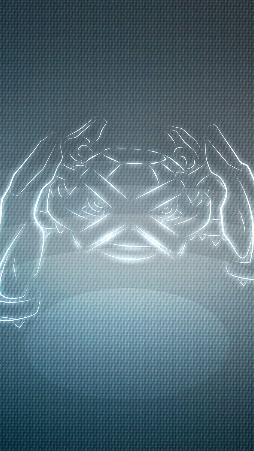 Metagross White Outline Phone Background