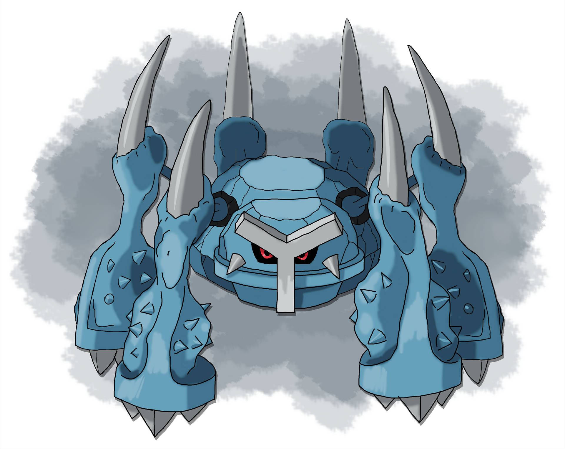 Metagross With Spikes Background