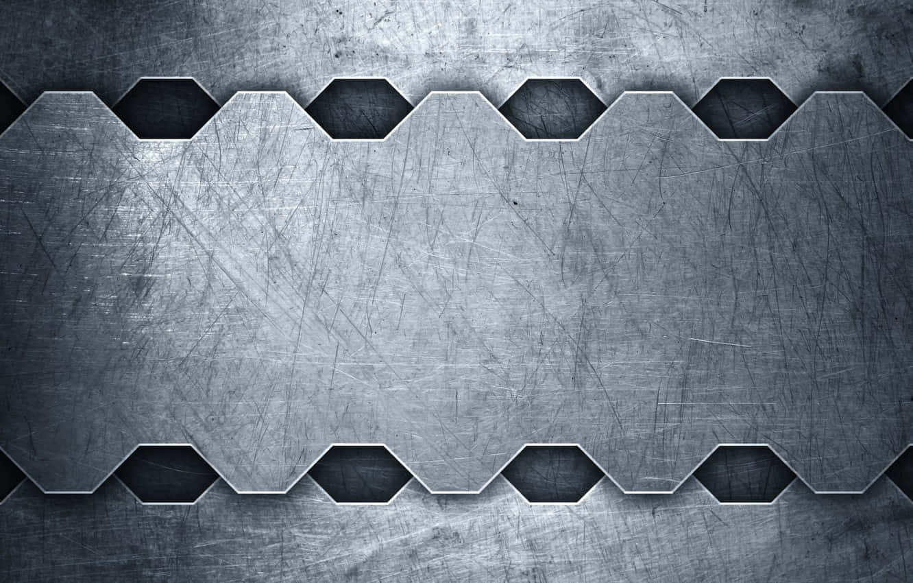 Metal Background With Hexagons Background