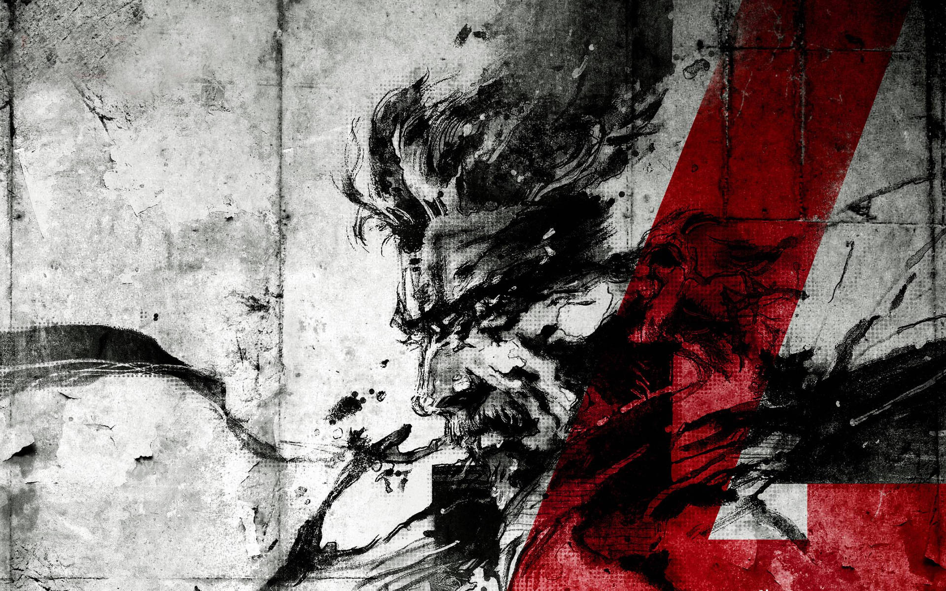 Metal Gear Solid 4 Sketch Art Background