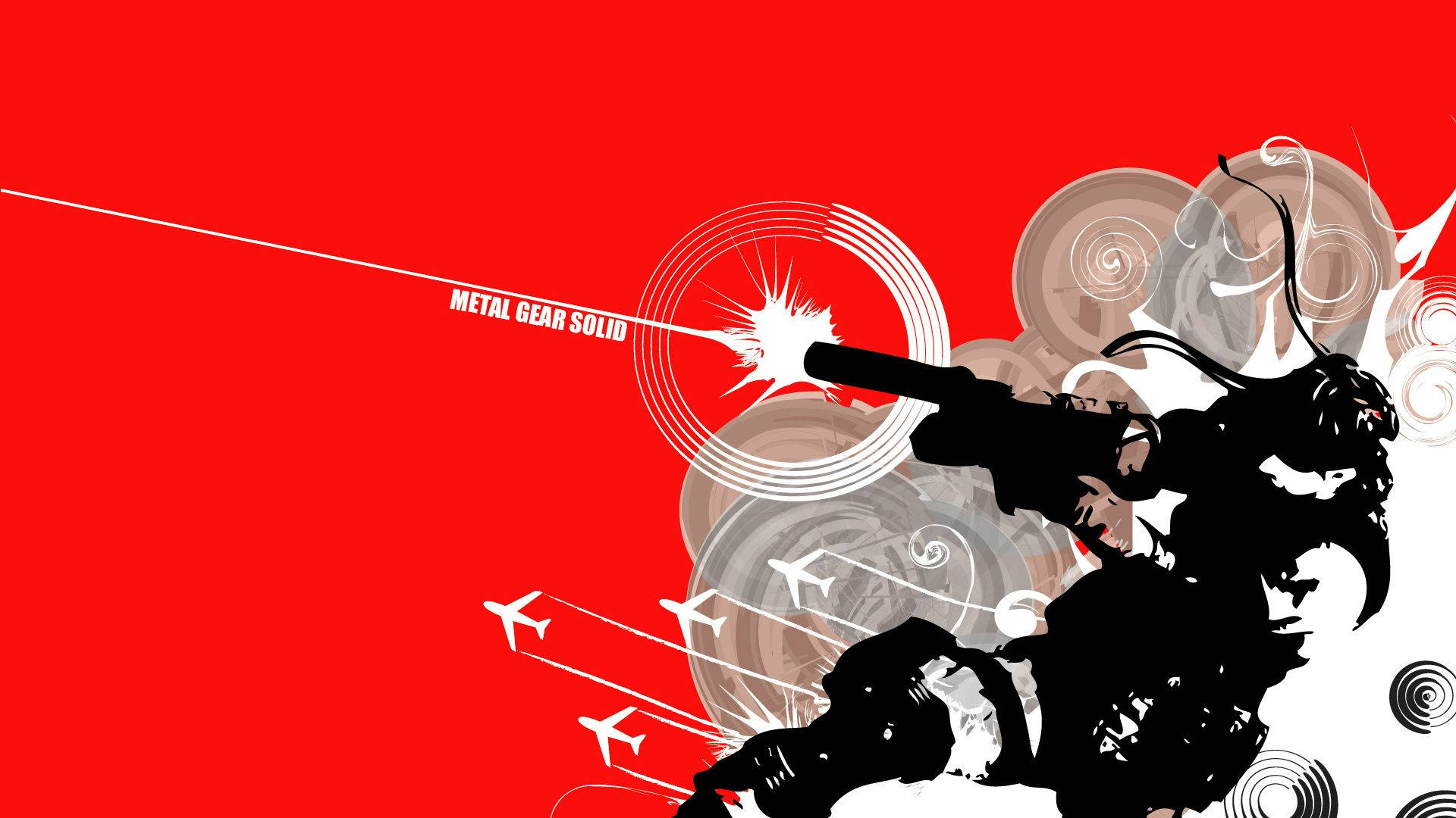 Metal Gear Solid Red Abstract Background