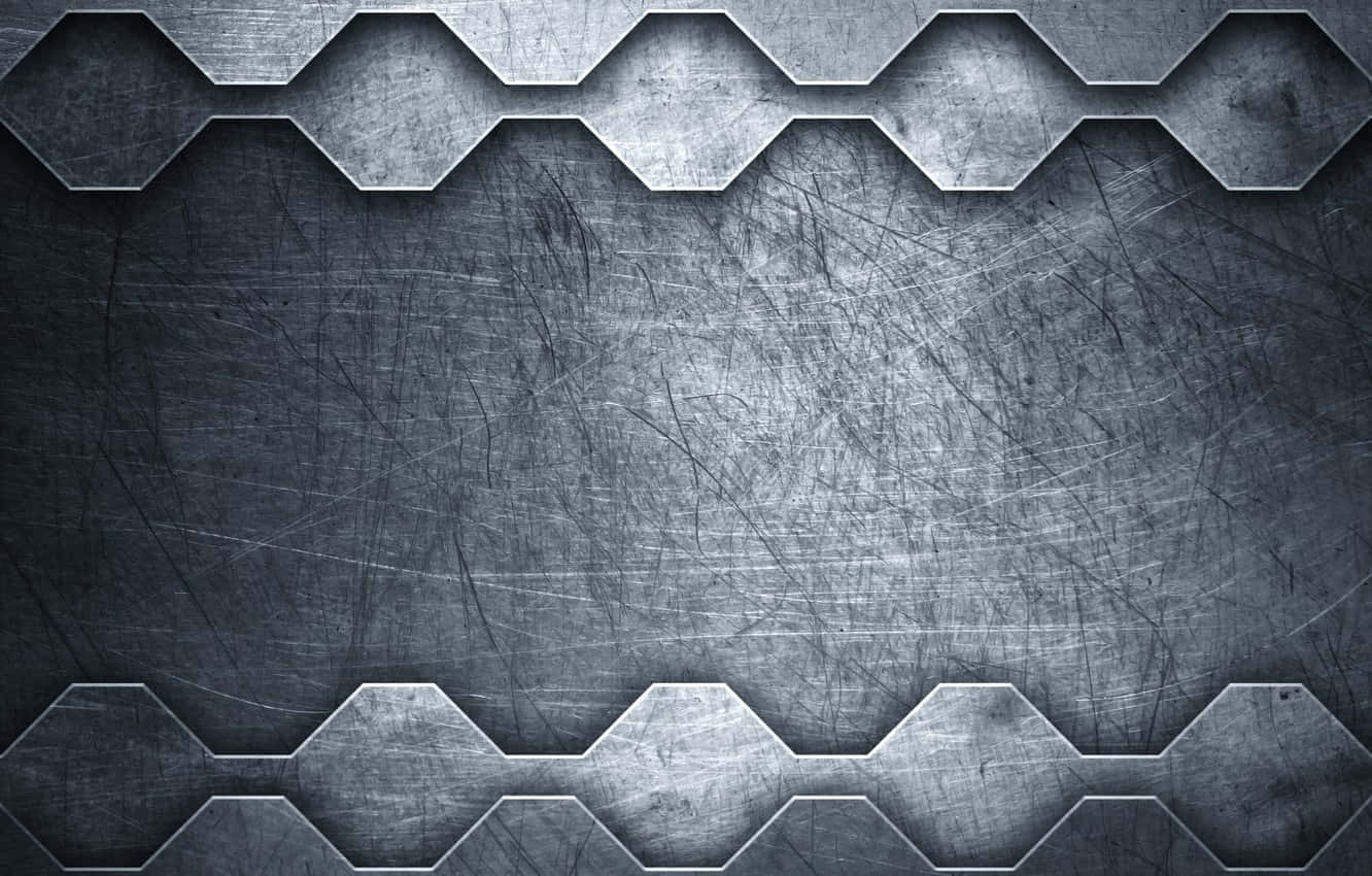 Metal Hexagonal Background With Metal Hexagons