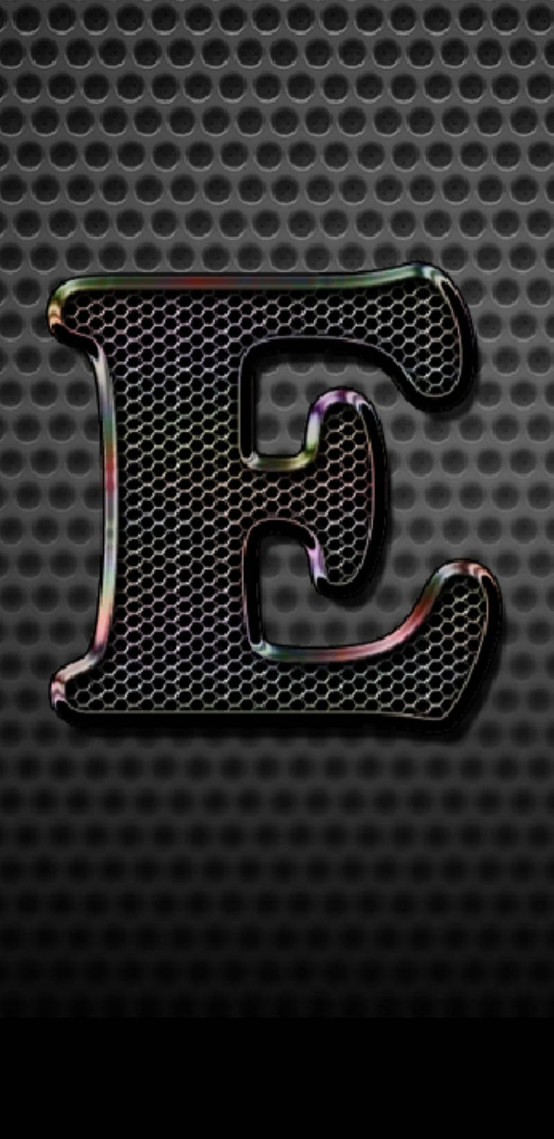 Metal Mesh Forming The Letter E