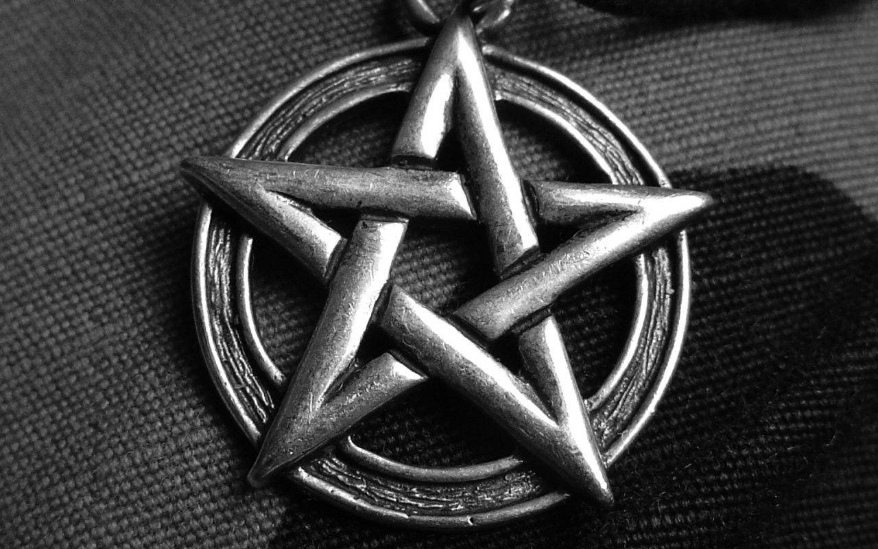 Metal Pentagram Pendant Background