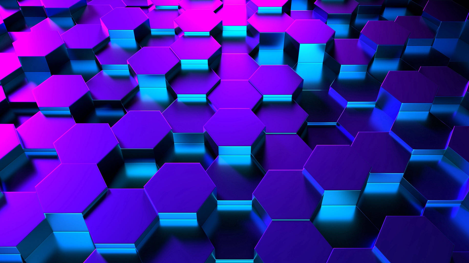 Metal Pink And Purple Hexagon Background