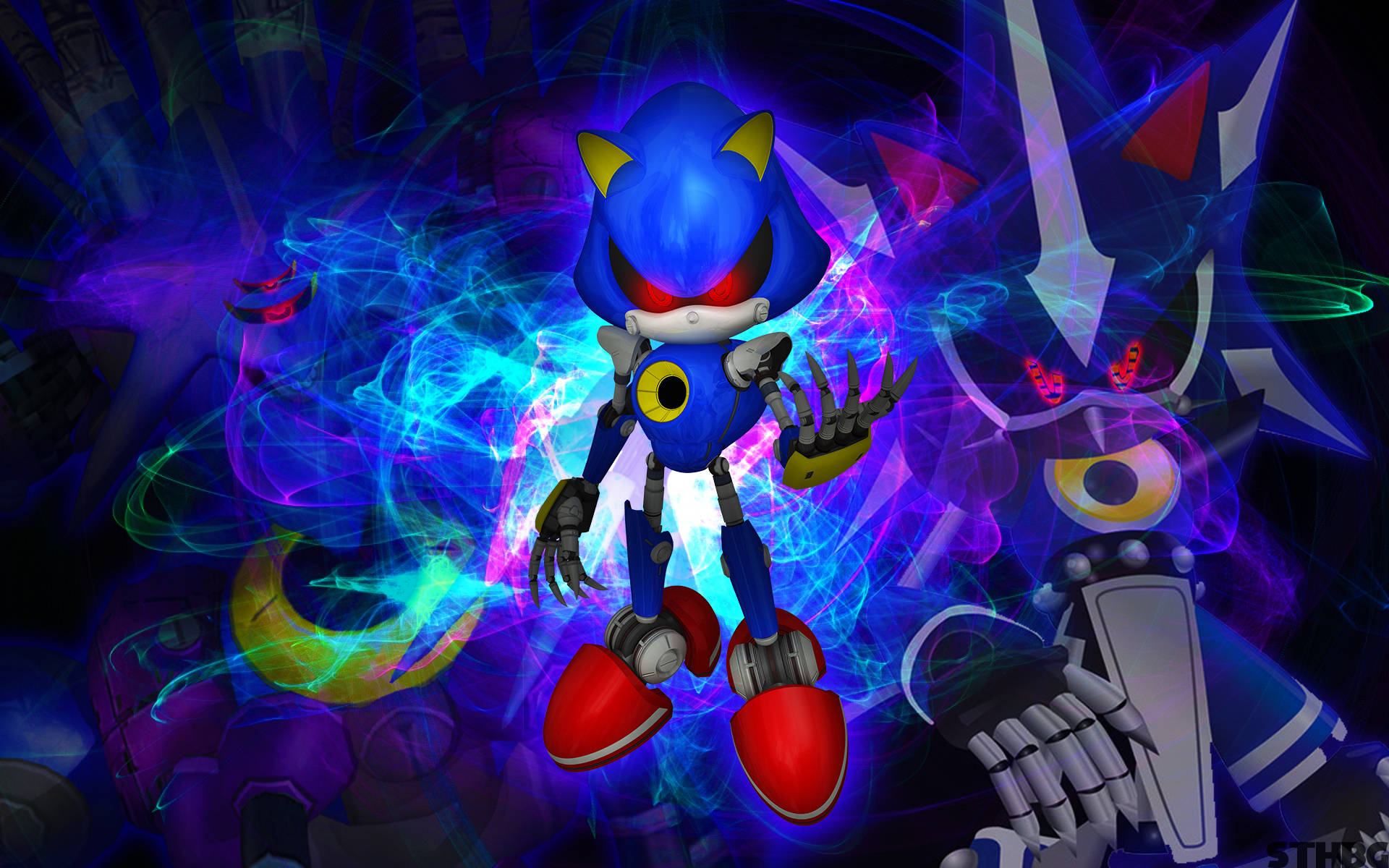 Metal Sonic Abstract Art Background