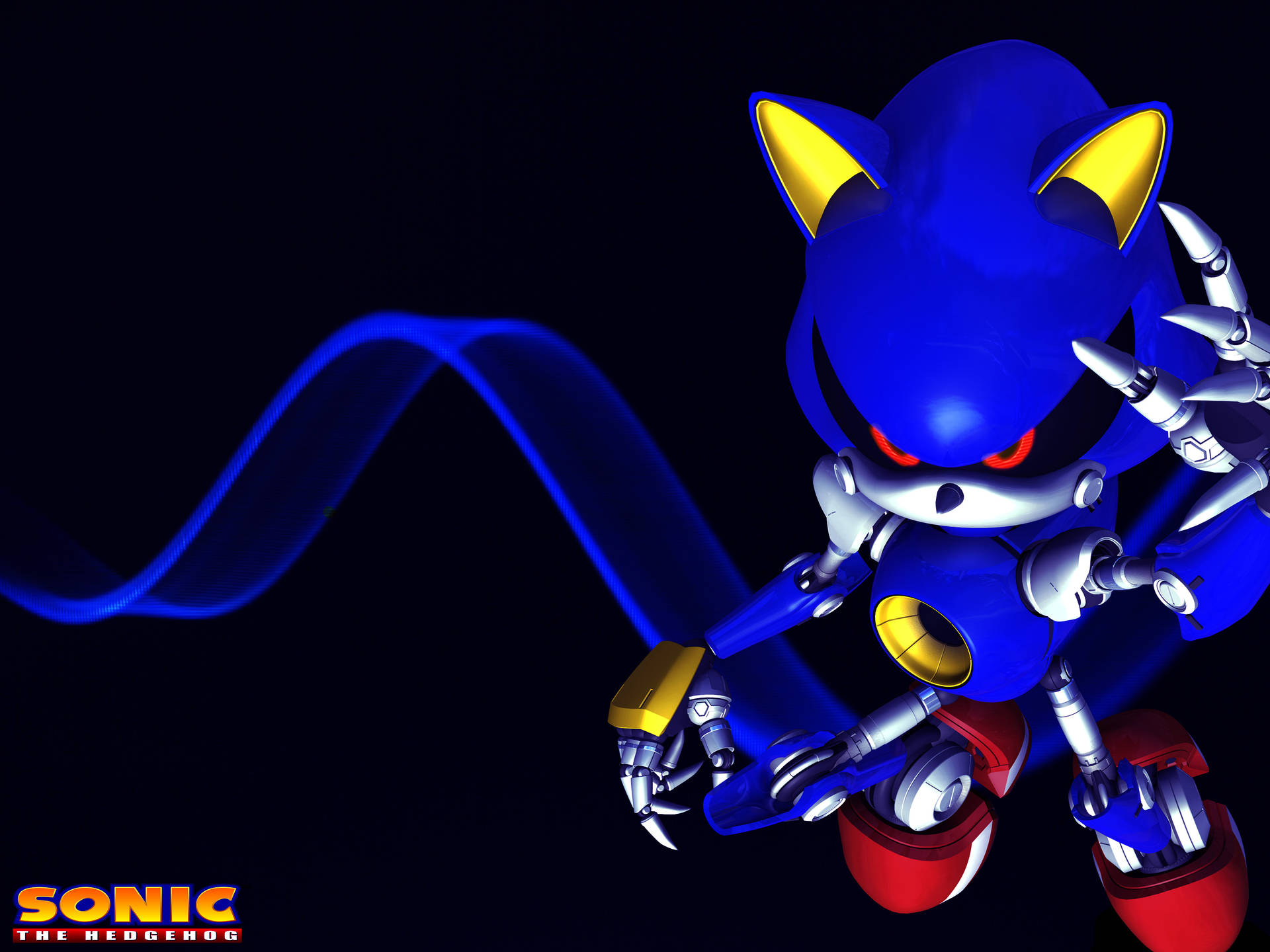Metal Sonic Blue Computer Chip
