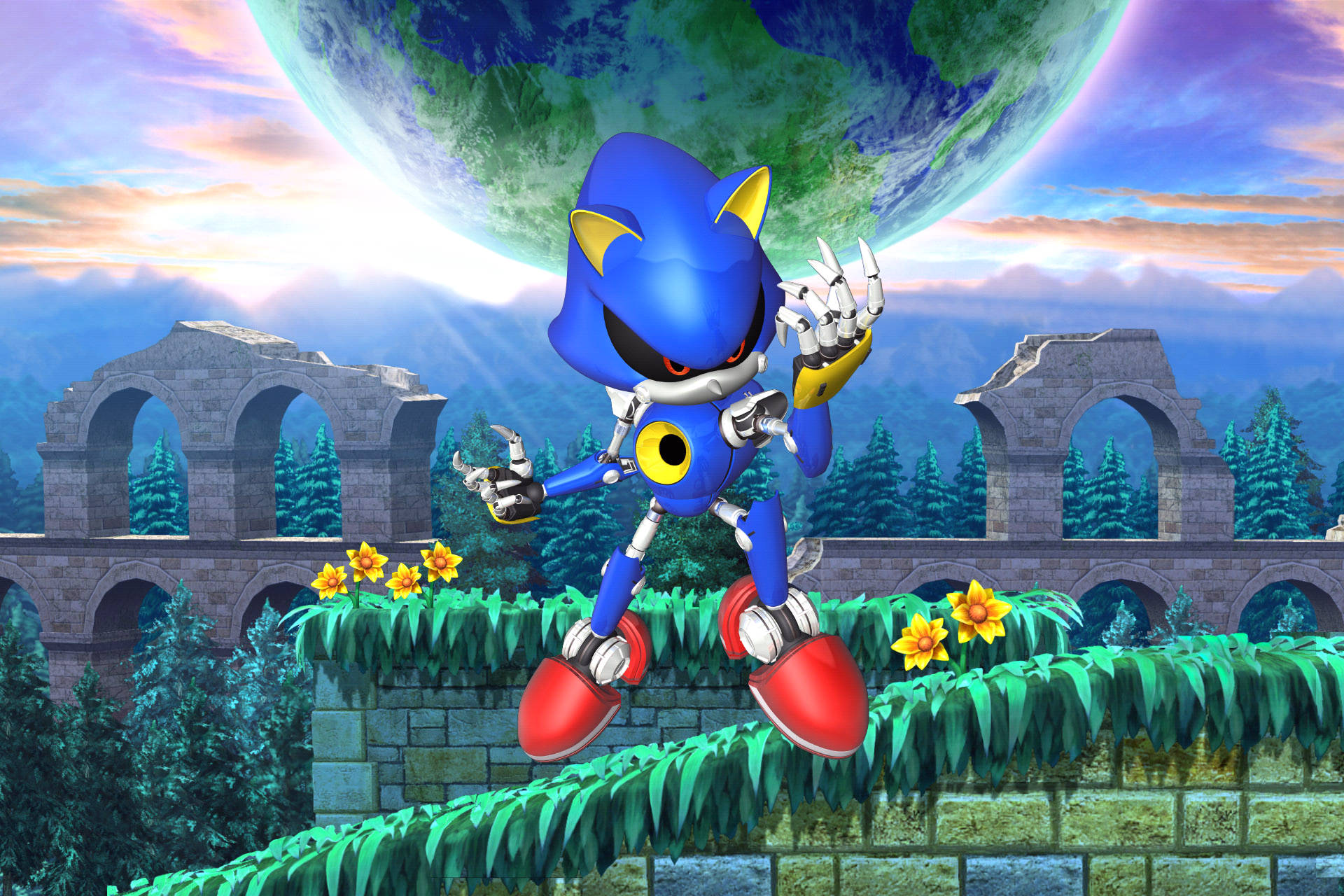 Metal Sonic Earth Background