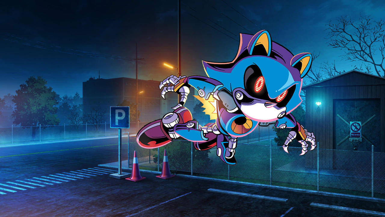 Metal Sonic Night City Background