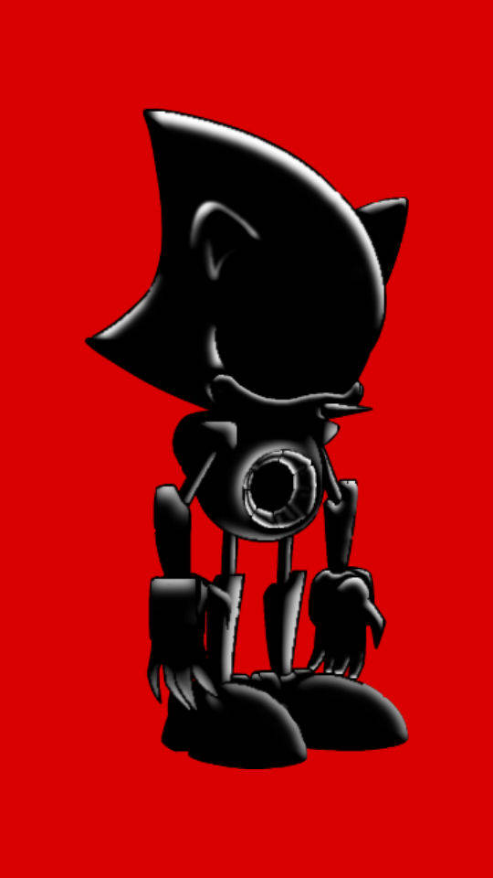 Metal Sonic Red Black Art Background