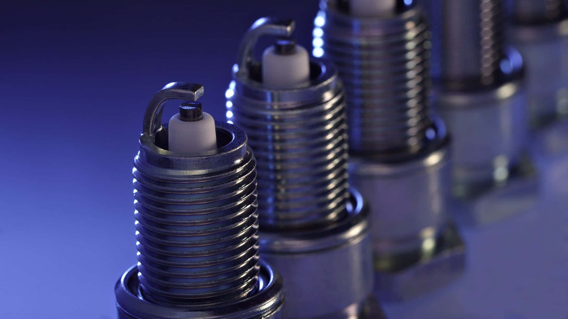 Metal Spark Plug Standing Formation Background