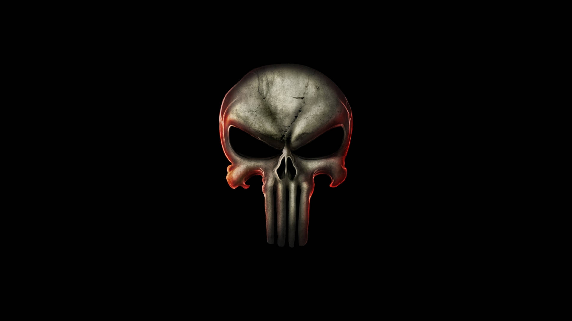 Metallic 3d Punisher Logo Background