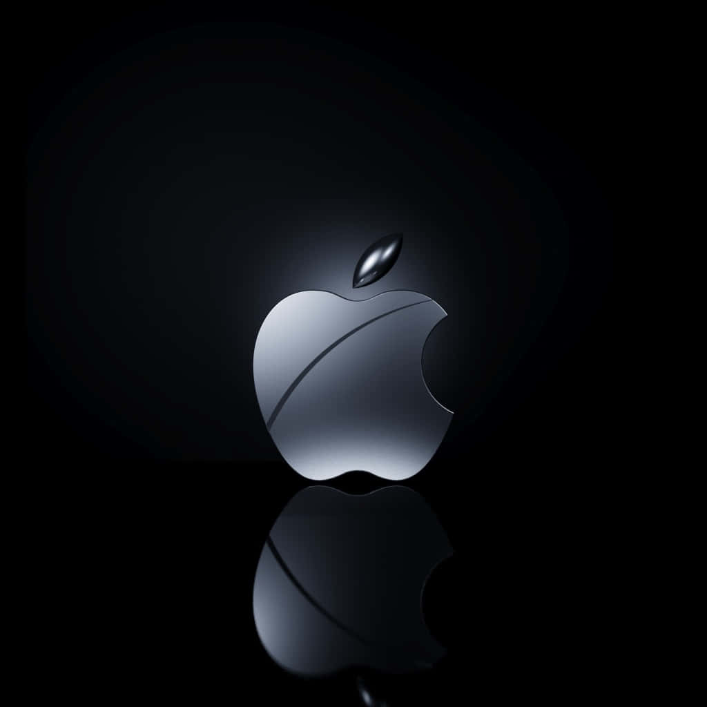 Metallic Apple Logo Awesome Ipad Background