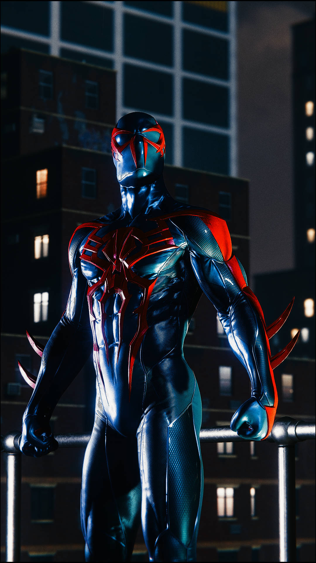 Metallic Black And Red Spiderman