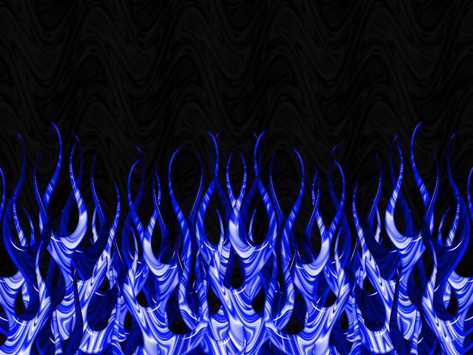 Metallic Blue Flames Background