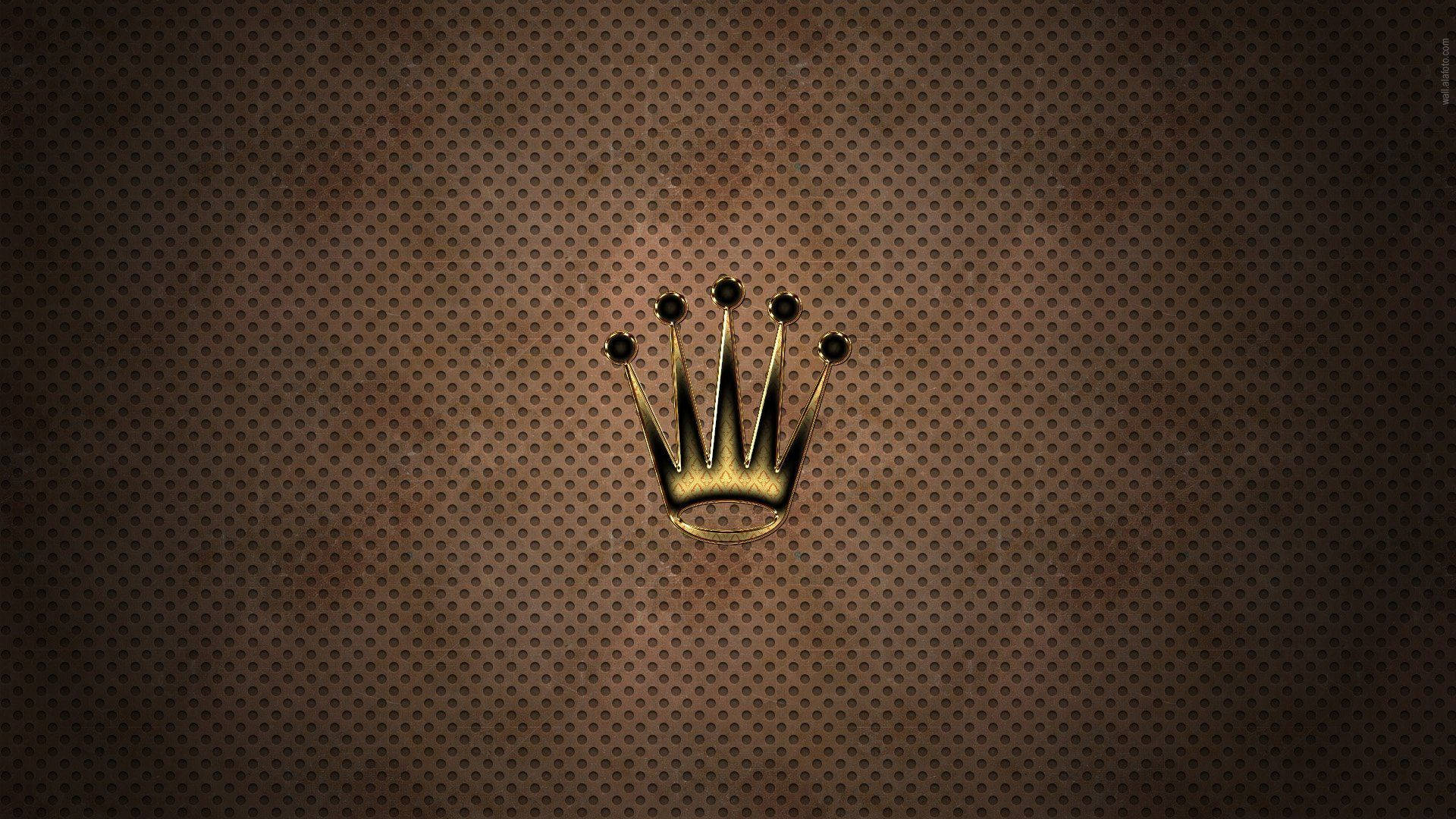 Metallic Bronze Rolex Logo Background