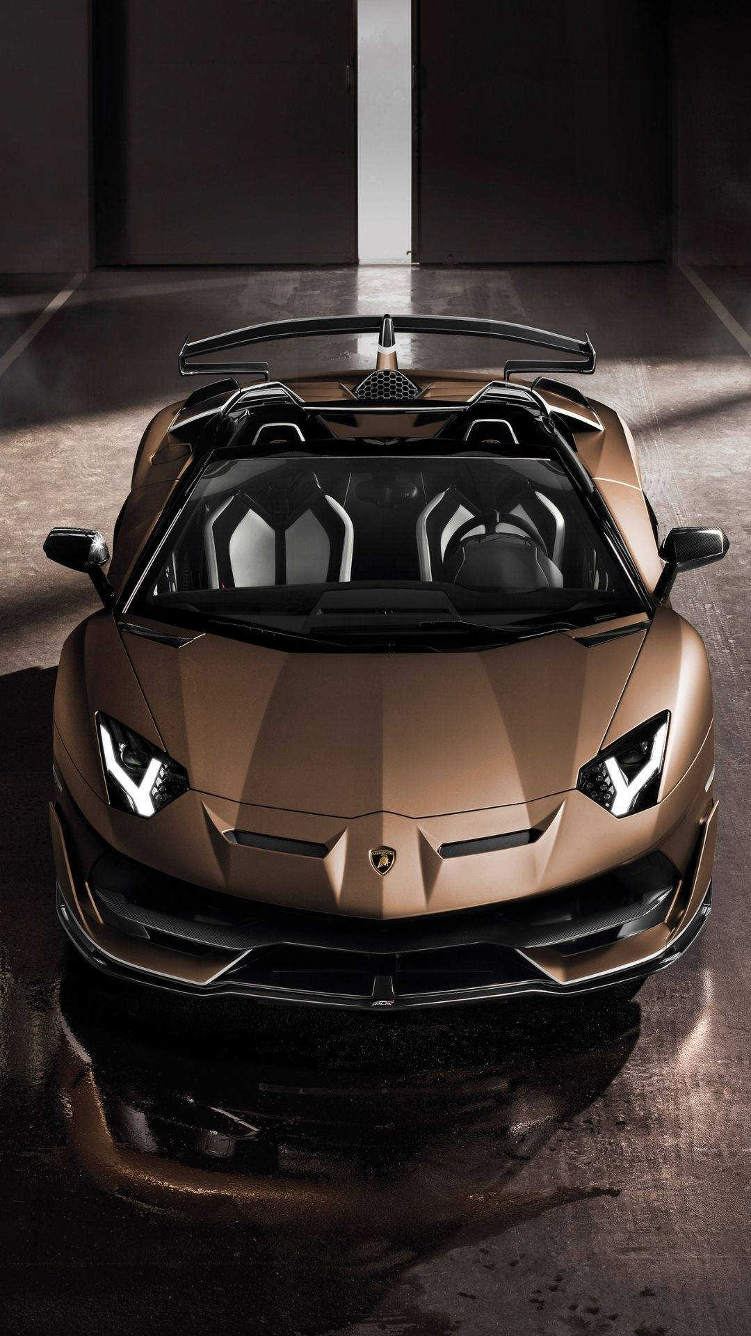 Metallic Brown Lamborghini Aventador Background