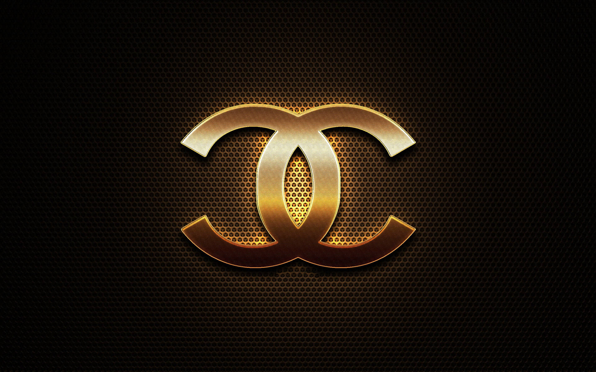 Metallic Glitter Chanel Logo