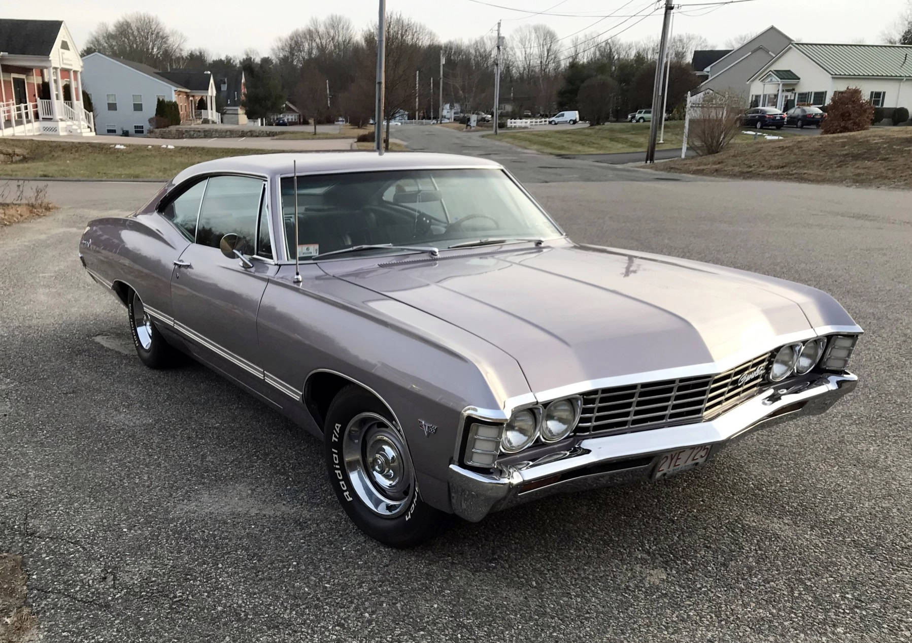 Metallic Gray Chevrolet Impala 1967 Background