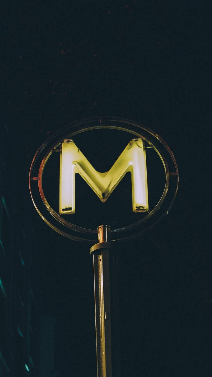 Metallic Letter M