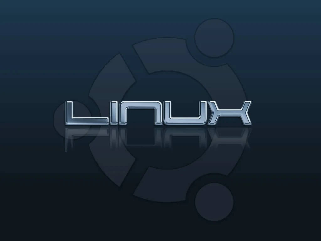 Metallic Linux Desktop And Ubuntu Logo