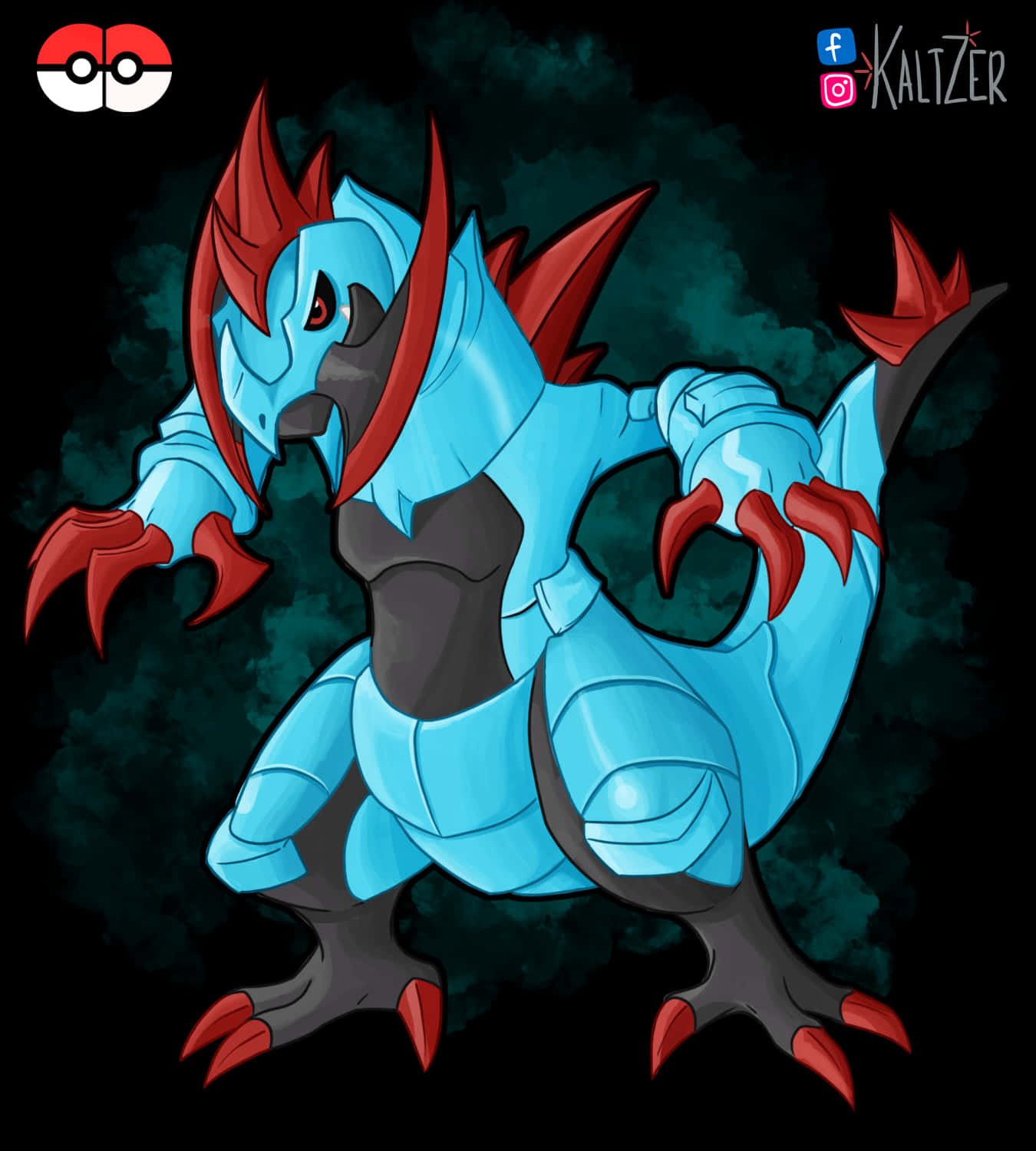 Metallic Look Of Feraligatr Background