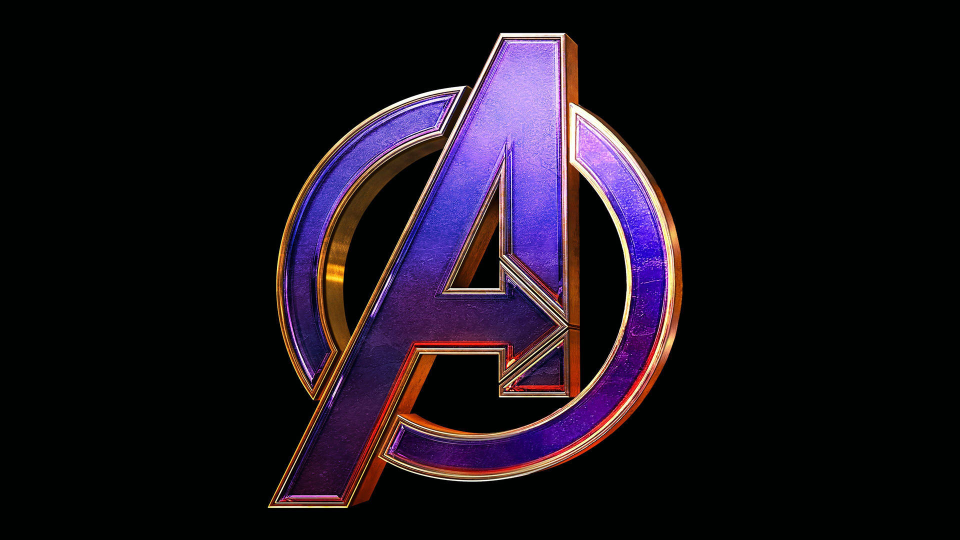 Metallic Purple Avengers Logo Background