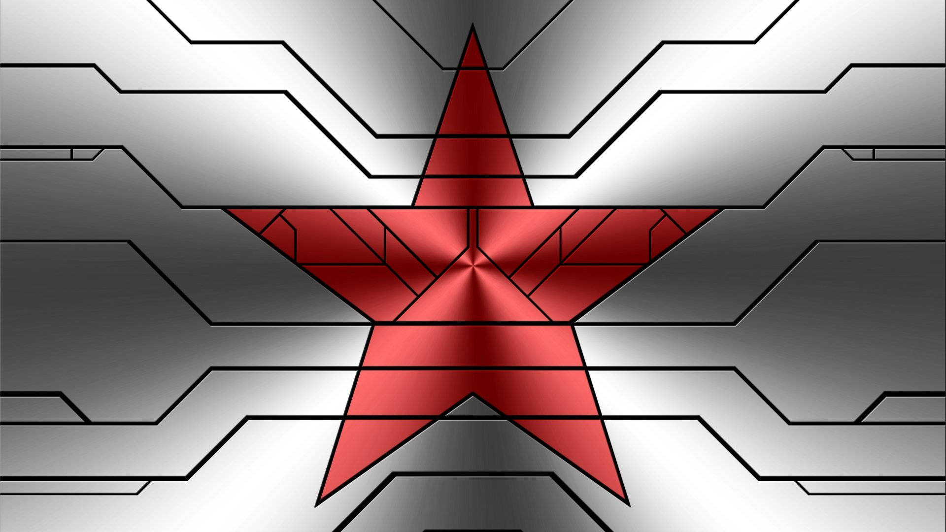 Metallic Red Star Of Winter Soldier Background