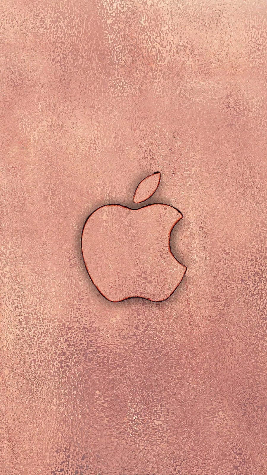 Metallic Rose Gold Apple Background