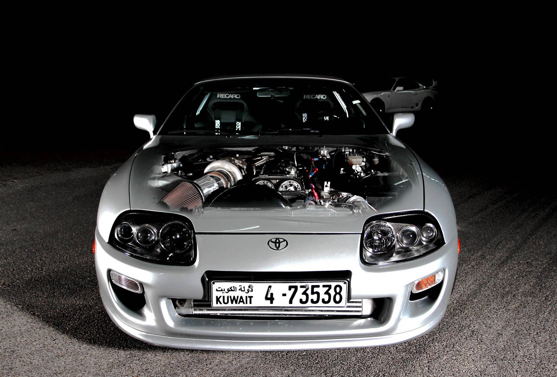 Metallic Silver 1994 Toyota Supra Mk4 Background