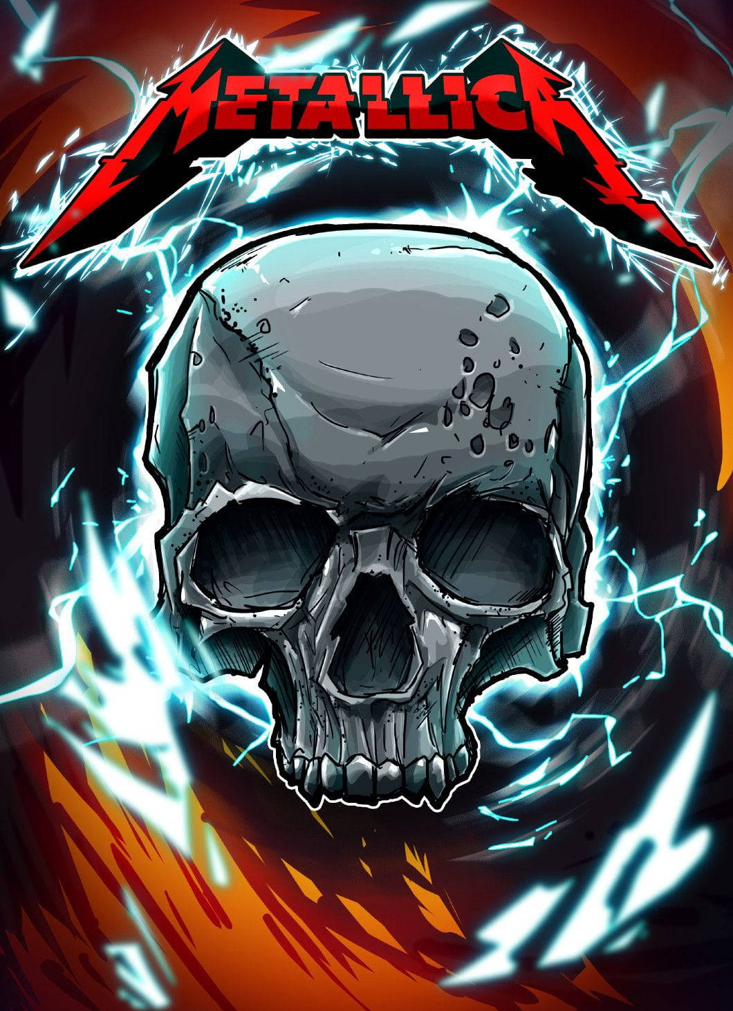 Metallica Gangster Skull Background