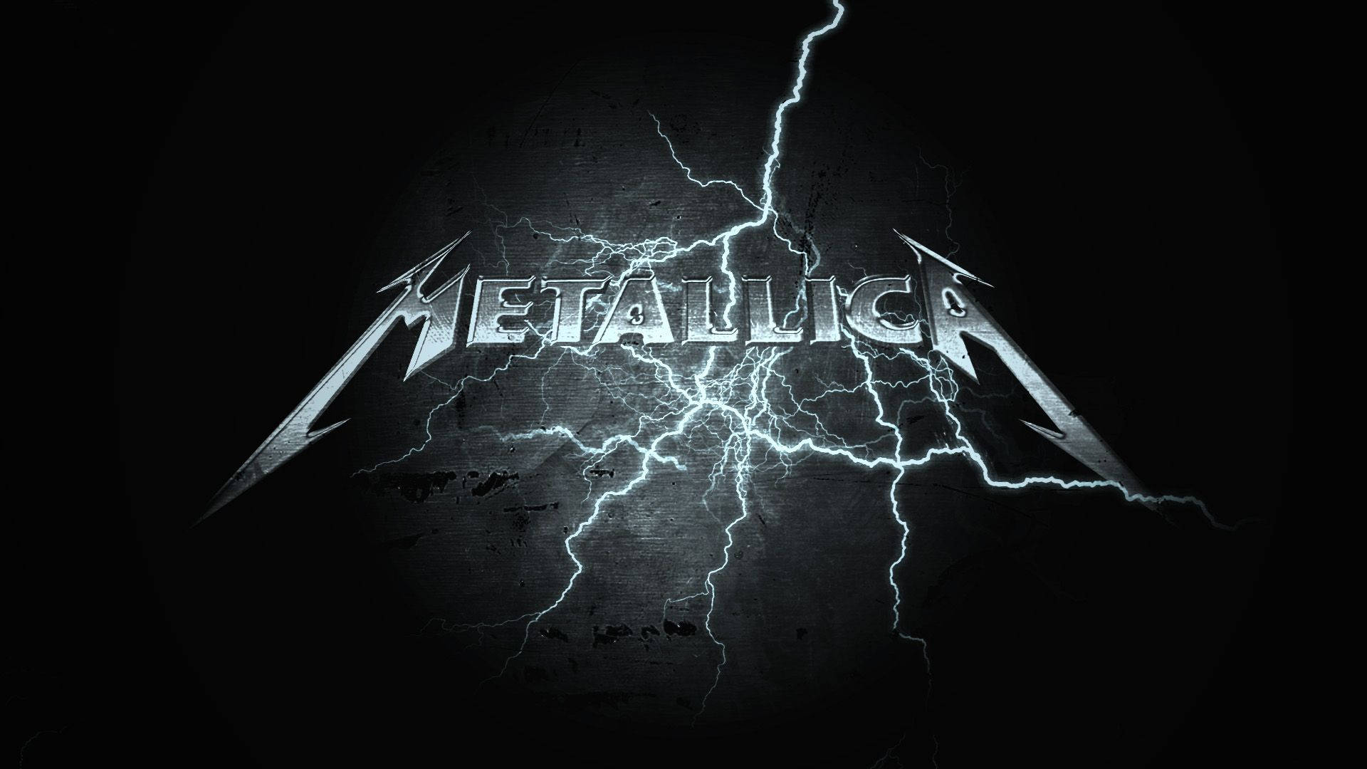 Metallica Logo In Lightning Background