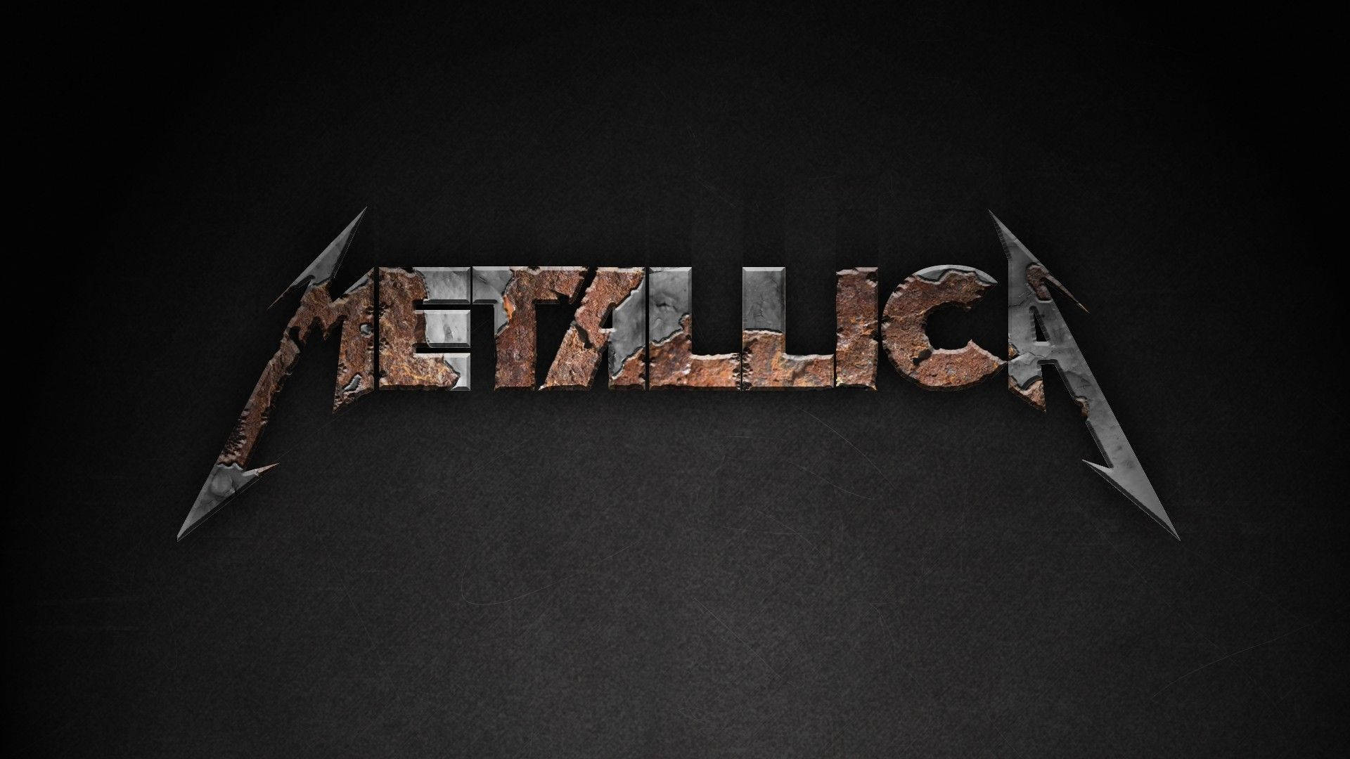 Metallica Logo In Rust Background