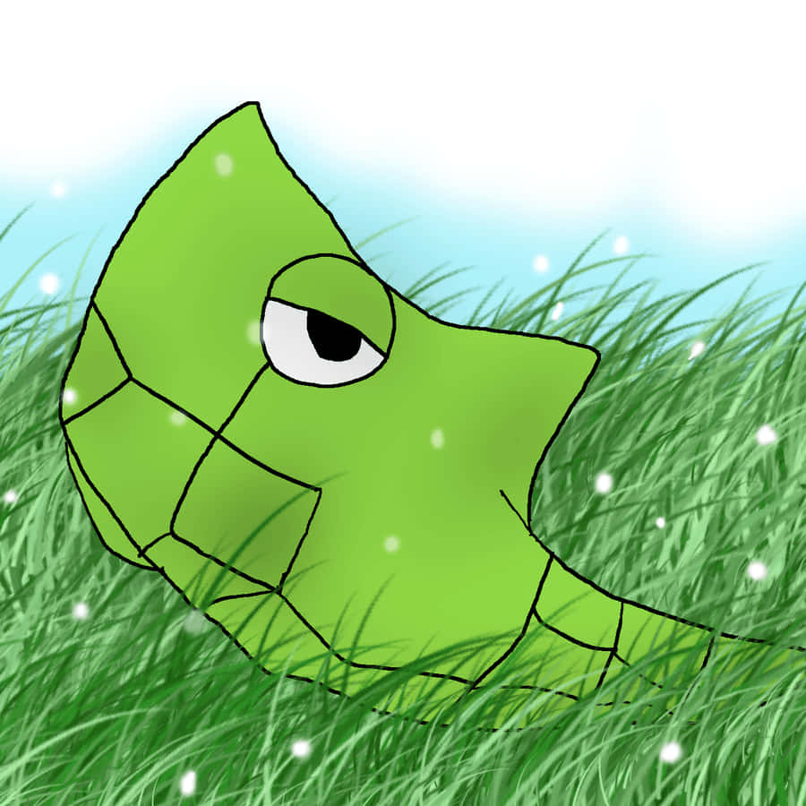 Metapod In The Grass Mobile Background