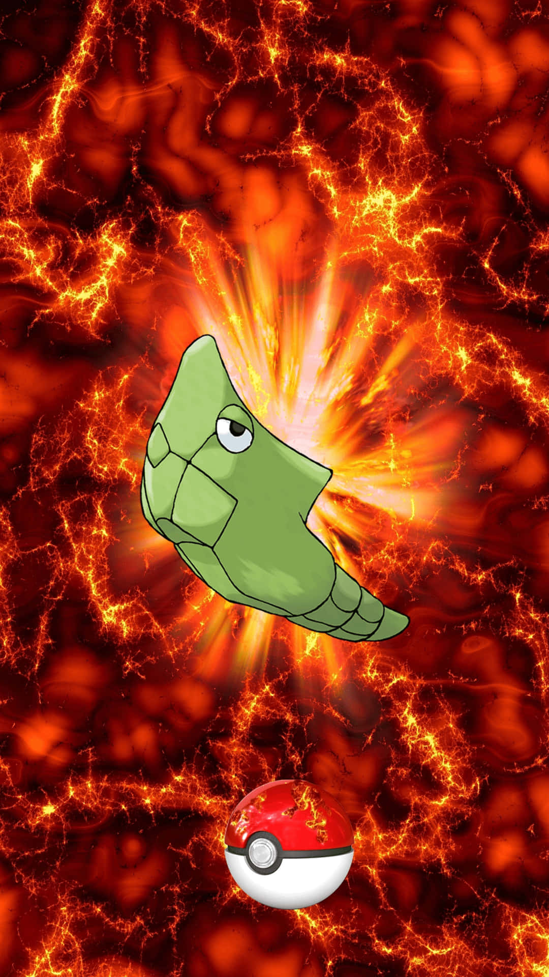 Metapod Red Aesthetic Phone Background