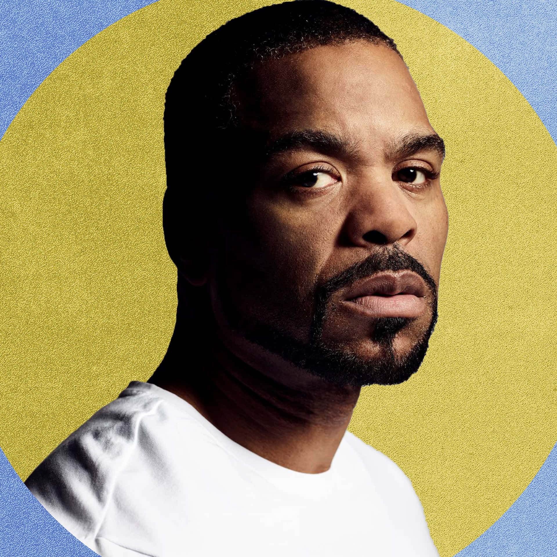 Method Man Portrait Blue Yellow Background