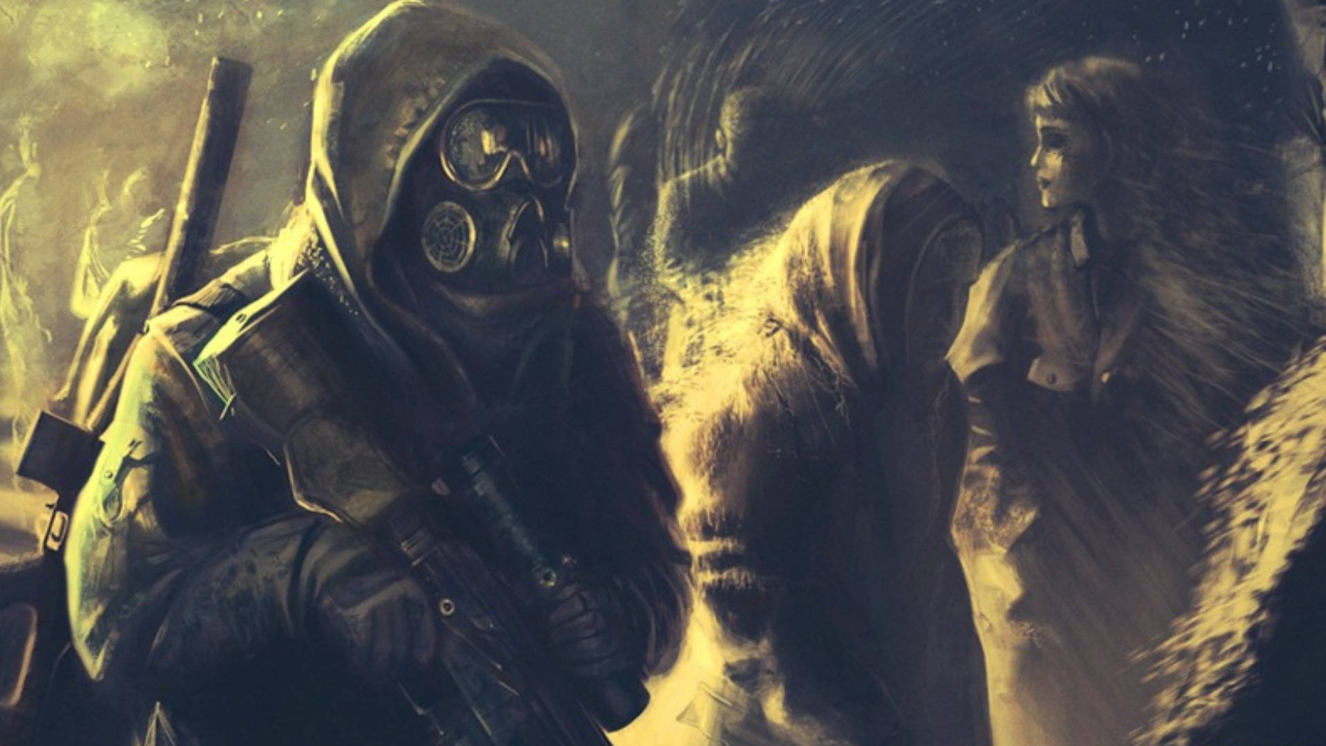 Metro 2033 Ranger And Ghosts Background